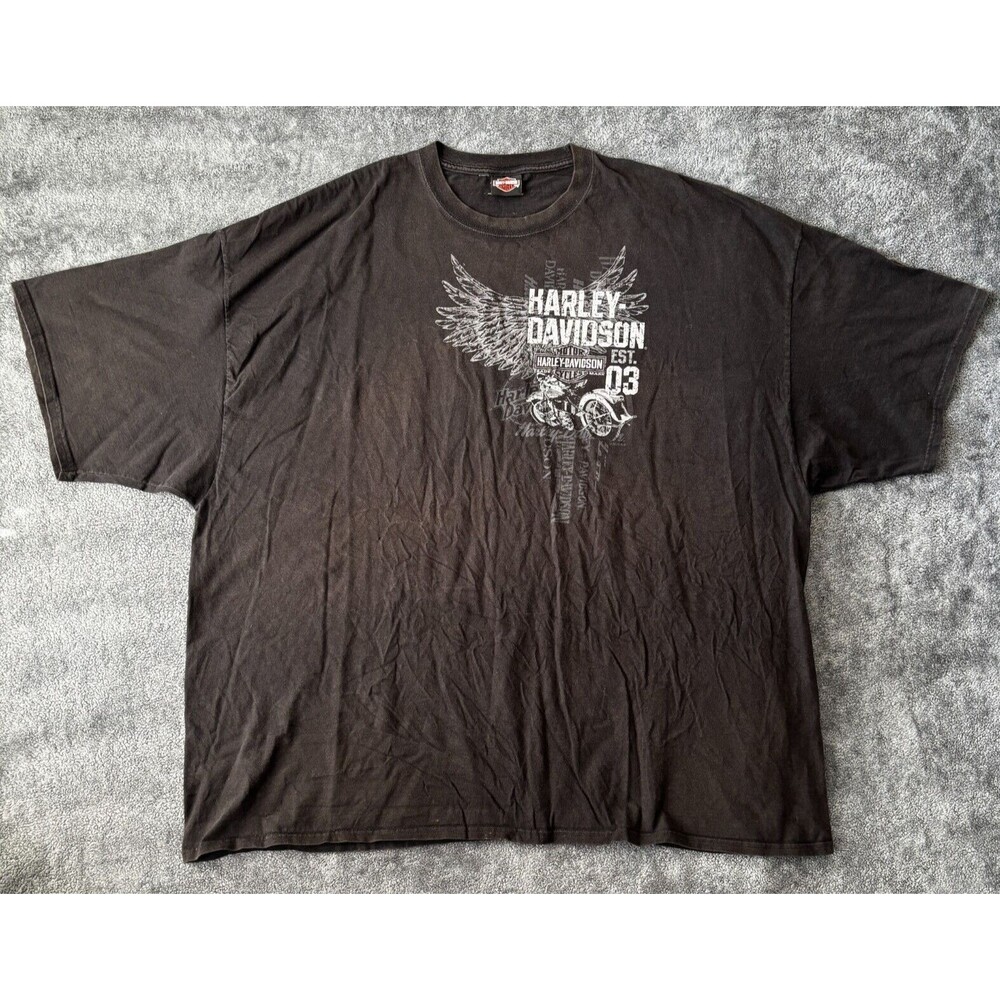 Harley-Davidson Las Vegas NV T-Shirt Black XL Skull Wings Vintage Style Men's